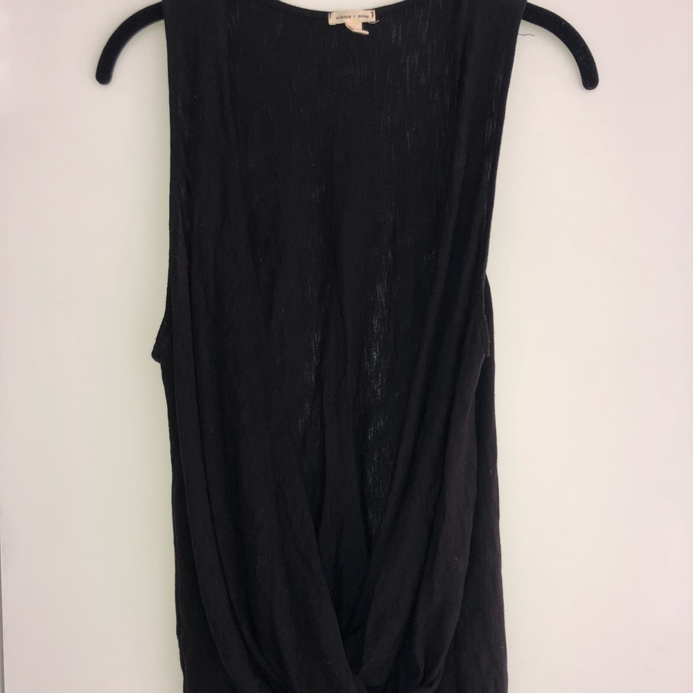 Urban Outfitters Black Surplice Tank